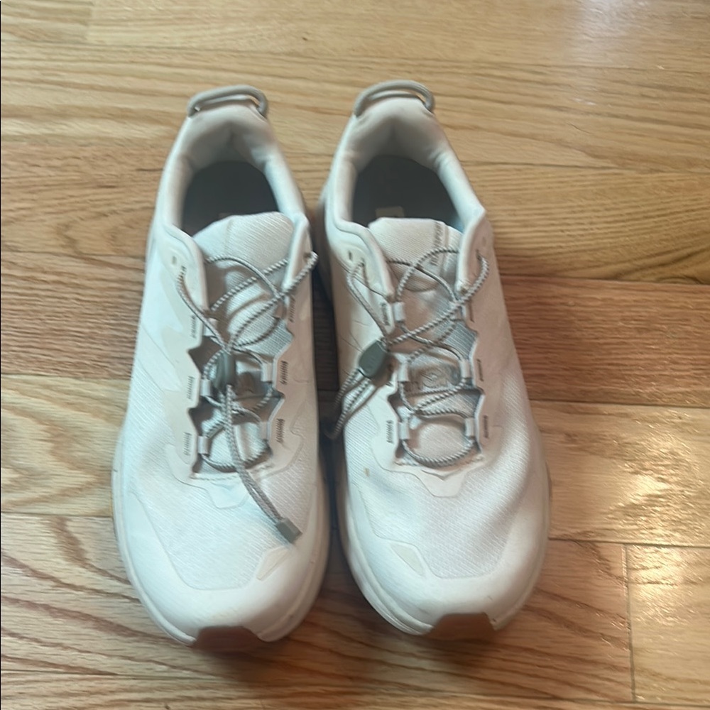 Hoka Cream Athletic Sneakers